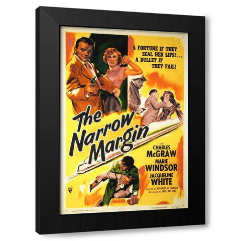 The Narrow Margin Black Modern Wood Framed Art Print by Hollywood Photo Archive