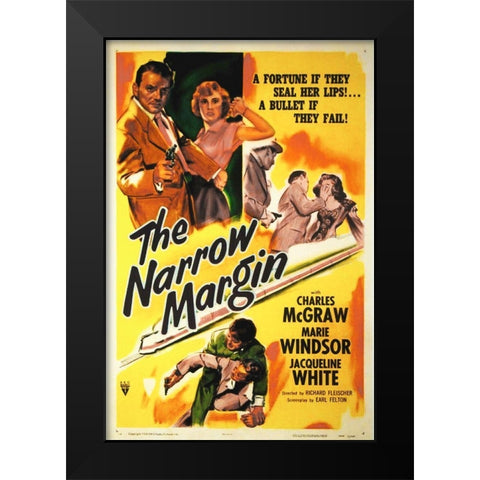The Narrow Margin Black Modern Wood Framed Art Print by Hollywood Photo Archive