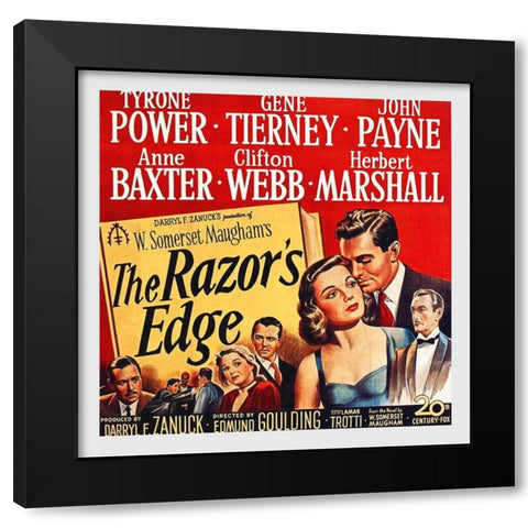 The Razors Edge Black Modern Wood Framed Art Print by Hollywood Photo Archive