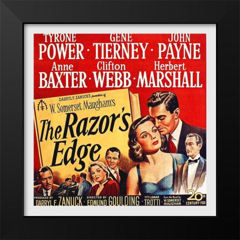 The Razors Edge Black Modern Wood Framed Art Print by Hollywood Photo Archive
