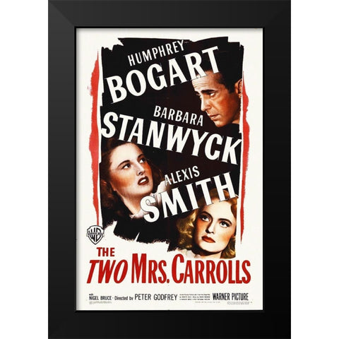 The Two Mrs Carrolls Black Modern Wood Framed Art Print by Hollywood Photo Archive