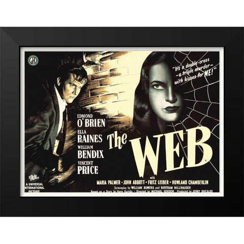 The Web Black Modern Wood Framed Art Print by Hollywood Photo Archive