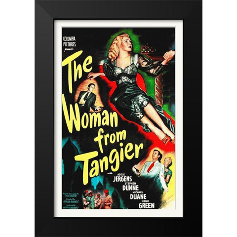 The Woman From Tangier Black Modern Wood Framed Art Print by Hollywood Photo Archive