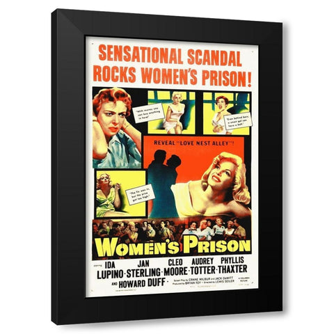 Womens Prison Black Modern Wood Framed Art Print with Double Matting by Hollywood Photo Archive