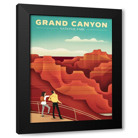 Grand Canyond National Park Black Modern Wood Framed Art Print with Double Matting by Wickstrom, Martin