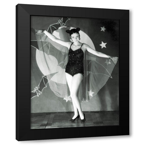Halloween Bat - Virginia Bruce Black Modern Wood Framed Art Print with Double Matting by Hollywood Photo Archive