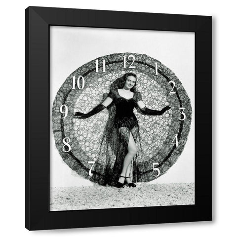 Happy New Year - Donna Reed Black Modern Wood Framed Art Print with Double Matting by Hollywood Photo Archive