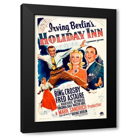 Holiday Inn Black Modern Wood Framed Art Print with Double Matting by Hollywood Photo Archive