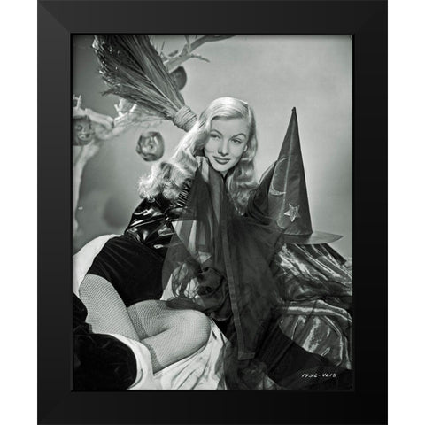 I Married a Witch - Veronica Lake Black Modern Wood Framed Art Print by Hollywood Photo Archive
