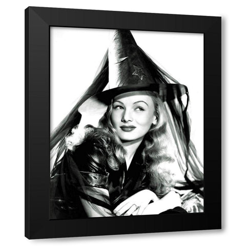 I Married a Witch - Veronica Lake Black Modern Wood Framed Art Print with Double Matting by Hollywood Photo Archive