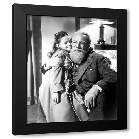 Promotional Still - Miracle on 34th Street Black Modern Wood Framed Art Print with Double Matting by Hollywood Photo Archive