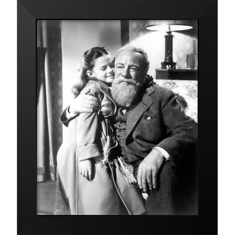 Promotional Still - Miracle on 34th Street Black Modern Wood Framed Art Print by Hollywood Photo Archive
