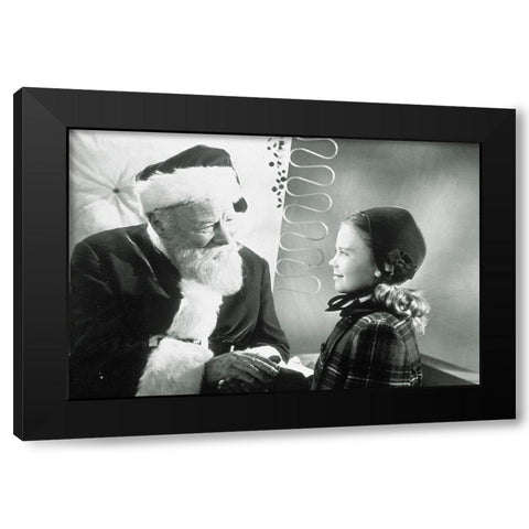Promotional Still - Miracle on 34th Street Black Modern Wood Framed Art Print by Hollywood Photo Archive