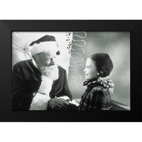 Promotional Still - Miracle on 34th Street Black Modern Wood Framed Art Print by Hollywood Photo Archive