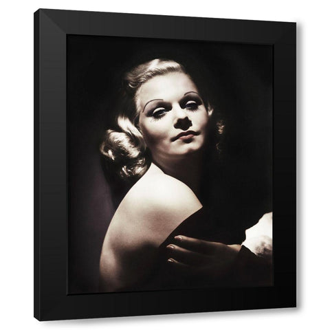 Jean Harlow Black Modern Wood Framed Art Print by Hollywood Photo Archive