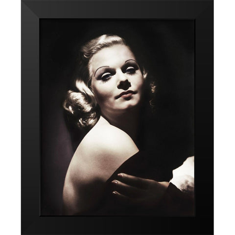 Jean Harlow Black Modern Wood Framed Art Print by Hollywood Photo Archive