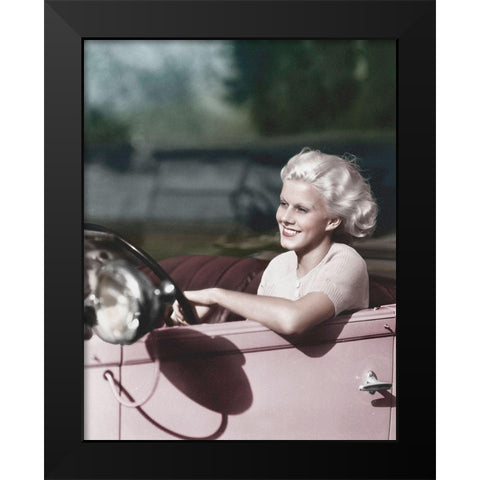 Jean Harlow Black Modern Wood Framed Art Print by Hollywood Photo Archive