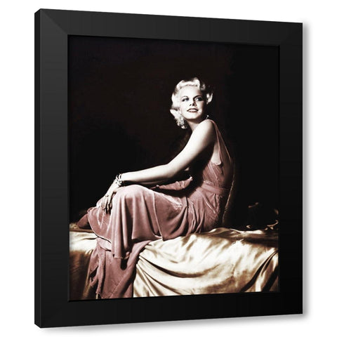 Jean Harlow Black Modern Wood Framed Art Print by Hollywood Photo Archive