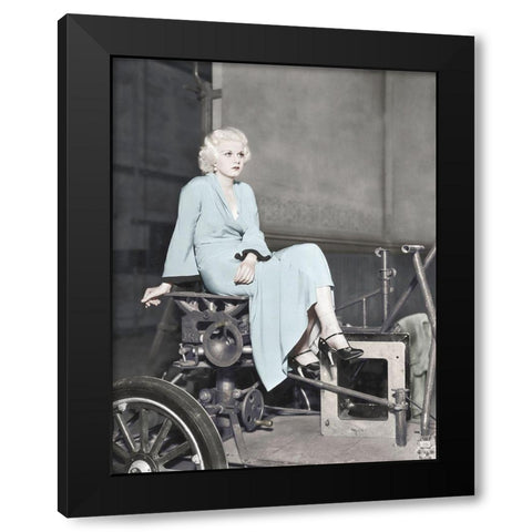 Jean Harlow - The Beast of the City Black Modern Wood Framed Art Print by Hollywood Photo Archive