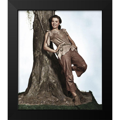 Jean Peters Black Modern Wood Framed Art Print by Hollywood Photo Archive