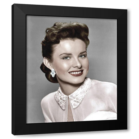 Jean Peters Black Modern Wood Framed Art Print with Double Matting by Hollywood Photo Archive