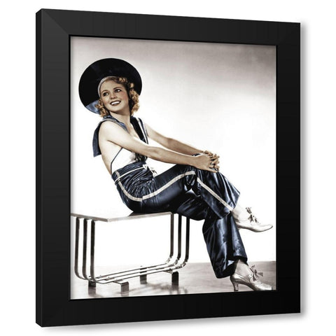 Jean Rogers Black Modern Wood Framed Art Print by Hollywood Photo Archive