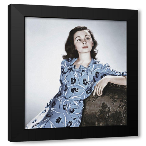 Jean Simmons Black Modern Wood Framed Art Print by Hollywood Photo Archive