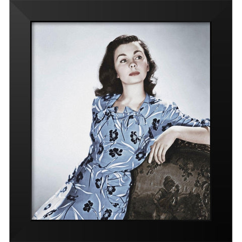 Jean Simmons Black Modern Wood Framed Art Print by Hollywood Photo Archive
