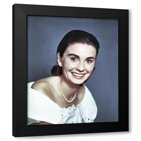 Jean Simmons Black Modern Wood Framed Art Print with Double Matting by Hollywood Photo Archive