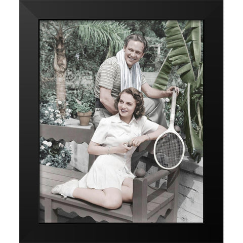 Jeanne Cagney Black Modern Wood Framed Art Print by Hollywood Photo Archive