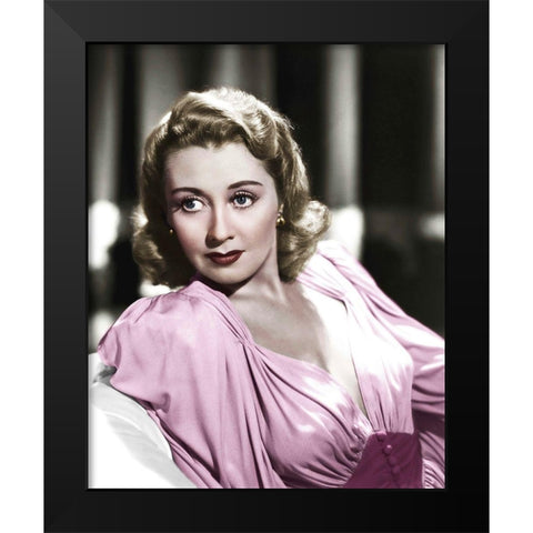 Joan Blondell Black Modern Wood Framed Art Print by Hollywood Photo Archive