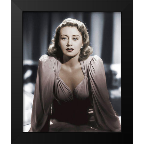 Joan Blondell Black Modern Wood Framed Art Print by Hollywood Photo Archive