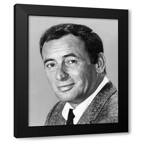 Joey Bishop Black Modern Wood Framed Art Print with Double Matting by Hollywood Photo Archive