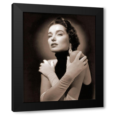 Julie Adams Black Modern Wood Framed Art Print by Hollywood Photo Archive