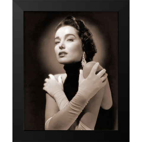 Julie Adams Black Modern Wood Framed Art Print by Hollywood Photo Archive