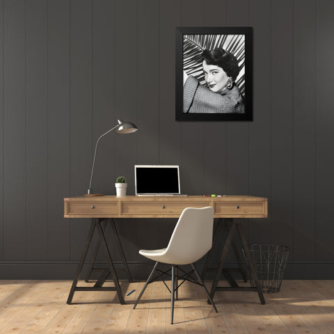 Julie Adams Black Modern Wood Framed Art Print by Hollywood Photo Archive