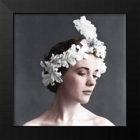 Julie Andrews Black Modern Wood Framed Art Print by Hollywood Photo Archive