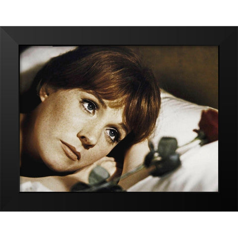 Julie Andrews Black Modern Wood Framed Art Print by Hollywood Photo Archive