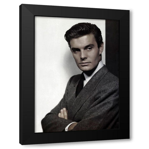 Louis Jourdan Black Modern Wood Framed Art Print with Double Matting by Hollywood Photo Archive