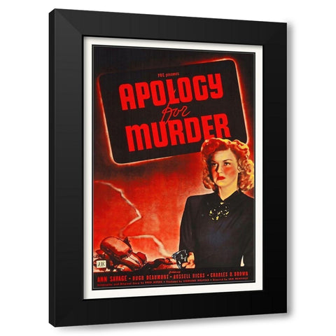Apology for Murder Black Modern Wood Framed Art Print with Double Matting by Hollywood Photo Archive