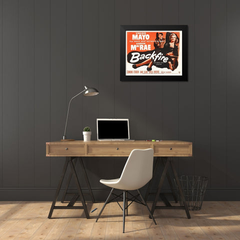 Backfire Black Modern Wood Framed Art Print by Hollywood Photo Archive