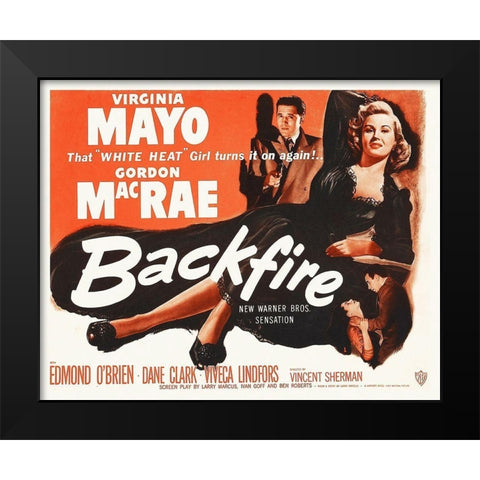 Backfire Black Modern Wood Framed Art Print by Hollywood Photo Archive