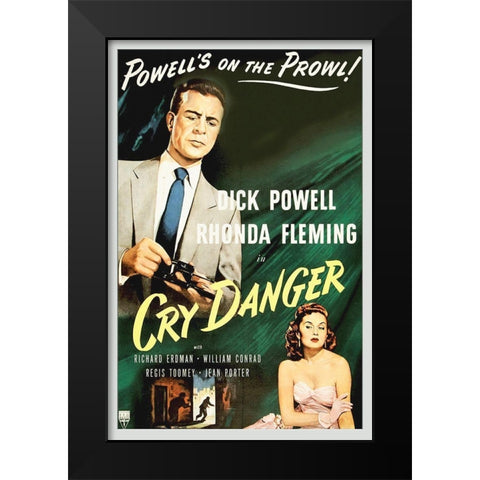 Cry Danger Black Modern Wood Framed Art Print by Hollywood Photo Archive