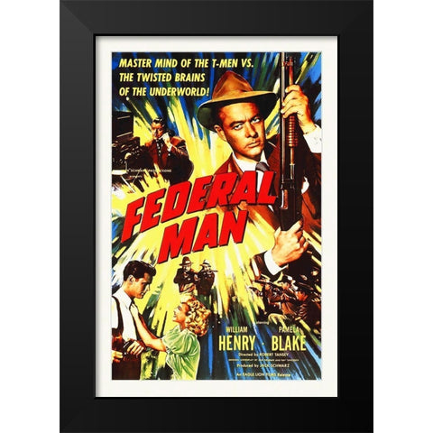 Federal Man Black Modern Wood Framed Art Print by Hollywood Photo Archive