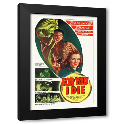 For You I Die Black Modern Wood Framed Art Print with Double Matting by Hollywood Photo Archive