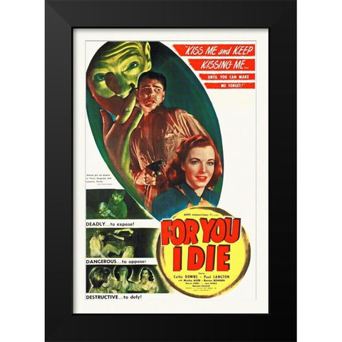 For You I Die Black Modern Wood Framed Art Print by Hollywood Photo Archive