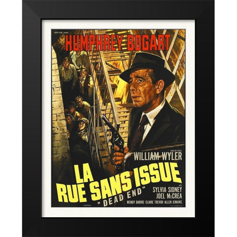French - Dead End Black Modern Wood Framed Art Print by Hollywood Photo Archive
