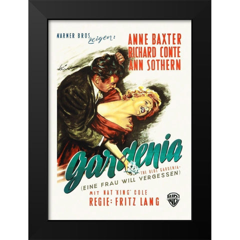 Gardinia Black Modern Wood Framed Art Print by Hollywood Photo Archive