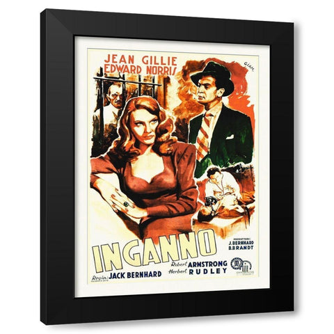 Italian - Decoy Black Modern Wood Framed Art Print with Double Matting by Hollywood Photo Archive