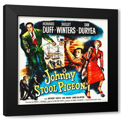 Johnny Stool Pigeon Black Modern Wood Framed Art Print with Double Matting by Hollywood Photo Archive